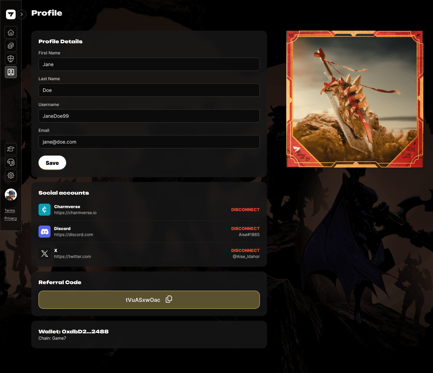 Game7 — Profile, before (settings form)