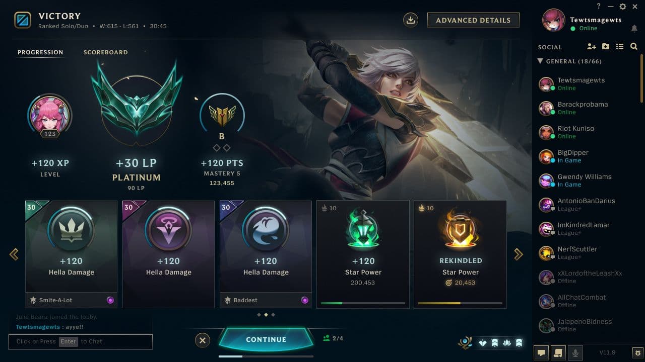 The shipped end-of-game screen.