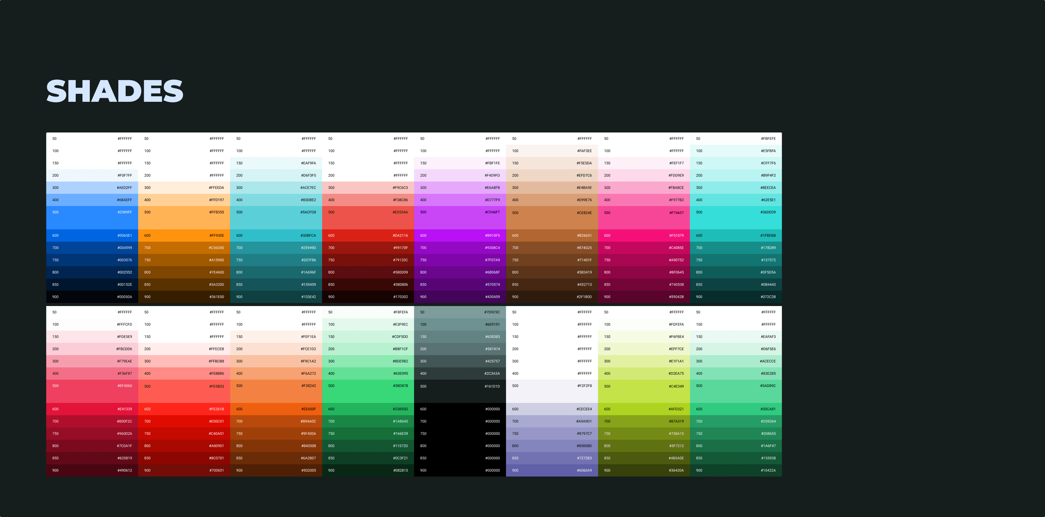 Mythical — Color shades