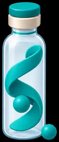 Illustration of a frosted glass vial