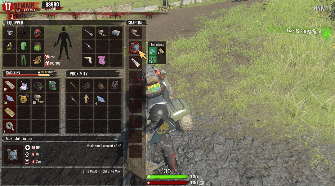 H1Z1 — Crafting UI (in-game screenshot)